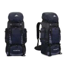 90L 80L Travel Bag Camping Backpack Hiking Army Climbing Bags - Gray Color 90L Dark Blue  Bag