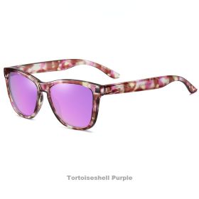Women Polarized Sunglasses Square Eyeglasses Frames Men Sun Glasses Bohemian Bikini Military Camping Beach Sports Visor Eyewear - tortoise purole