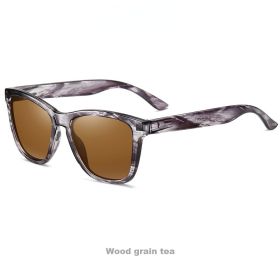 Women Polarized Sunglasses Square Eyeglasses Frames Men Sun Glasses Bohemian Bikini Military Camping Beach Sports Visor Eyewear - tea wood tEA