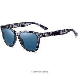 Women Polarized Sunglasses Square Eyeglasses Frames Men Sun Glasses Bohemian Bikini Military Camping Beach Sports Visor Eyewear - tortoise blue
