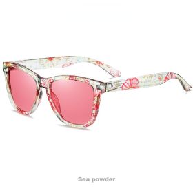 Women Polarized Sunglasses Square Eyeglasses Frames Men Sun Glasses Bohemian Bikini Military Camping Beach Sports Visor Eyewear - ocean pink