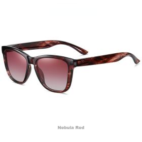 Women Polarized Sunglasses Square Eyeglasses Frames Men Sun Glasses Bohemian Bikini Military Camping Beach Sports Visor Eyewear - nebula red