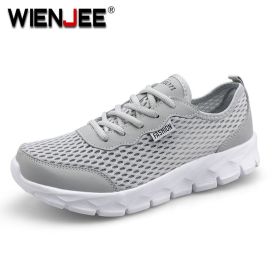 Men Outdoor Aqua Shoes Mesh Breathable Water Sneakers Footwear Quick Dry Lightweight Summer 2022 Men Water Beach Shoes (Color: Light gray, size: 38)
