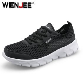 Men Outdoor Aqua Shoes Mesh Breathable Water Sneakers Footwear Quick Dry Lightweight Summer 2022 Men Water Beach Shoes (Color: Black, size: 41)