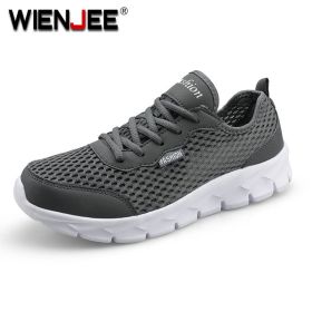 Men Outdoor Aqua Shoes Mesh Breathable Water Sneakers Footwear Quick Dry Lightweight Summer 2022 Men Water Beach Shoes (Color: Dark Grey, size: 40)