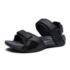 New Summer Men Shoes Classic Men Soft Sandals Breathable Roman Style Male Canvals Beach Sandals Water Shoes Large Size 46 (Color: Black, size: 11)