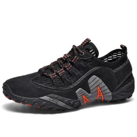 Slip On Upstream Shoes Men Quick Dry Aqua Shoes Breathable Hiking Wading Sneakers Beach Surfing Swimming Water Barefoot Shoes (Color: Black, size: 46)