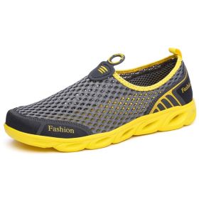 Summer Women Shoes Casual Shoes Slip-On Flats Female Loafers Woman Breathable Zapatillas Water Sneakers Shoes Zapatos De Mujer (Color: Dark Grey, size: 38)